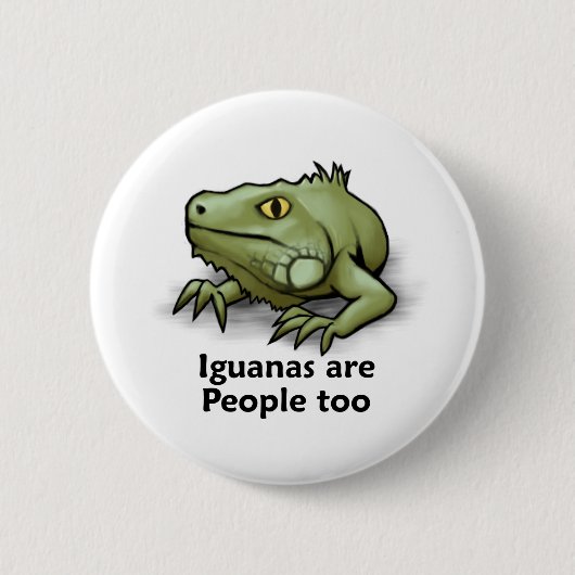 Leguane sind Leute auch Button (Vorderseite)