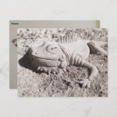 Leguansand-Skulpturpostkarte Postkarte (Vorne/Hinten)