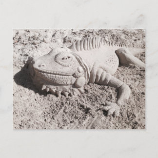 Leguansand-Skulpturpostkarte Postkarte