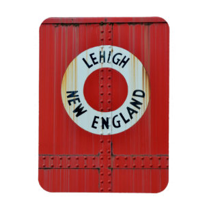 Lehigh & New England Railroad 583 Boxcar Caboose Magnet