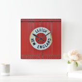 Lehigh & New England Railroad 583 Boxcar Caboose Quadratische Wanduhr (Zuhause)