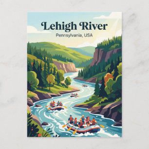 Lehigh River, Pennsylvania, USA, Whitewater-Raftin Postkarte