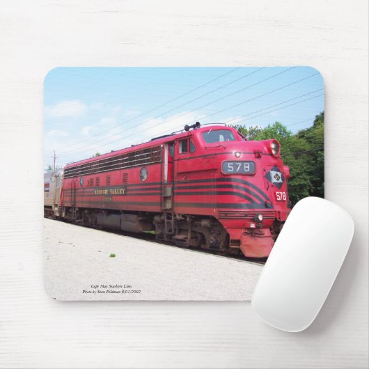 Lehigh Tal-Eisenbahn F-7A #578 bei Cape May New Mousepad (Mit Mouse)