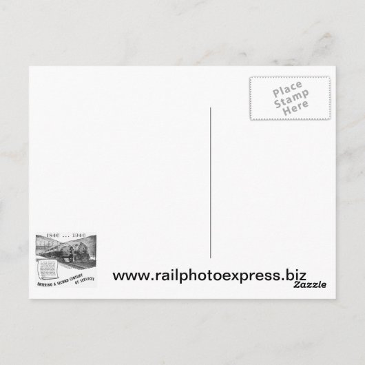 Lehigh Valley Railroad-A Second Century Service Postkarte (Rückseite)