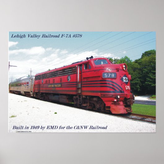 Lehigh Valley Railroad F-7A #578 am Kap May N.J. Poster (Vorne)