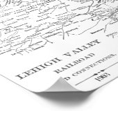 Lehigh Valley Railroad Map 1903 Poster (Ecke)