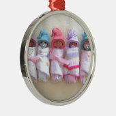 Lehm-Babys, Elf-Hüte, Schlafen, Swaddled, niedlich Ornament Aus Metall (Rechts)