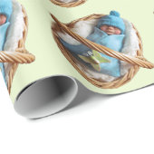 Lehm-Babys, Korb: Schmetterling, Skulptur Geschenkpapier (Rolleneckpunkt)