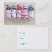 Lehm-Babys: Tagesbetreuung, Kinderbetreuung, Visitenkarte (Vorne/Hinten)