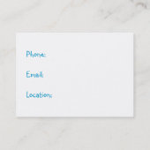 Lehm-Babys: Tagesbetreuung, Kinderbetreuung, Visitenkarte (Rückseite)