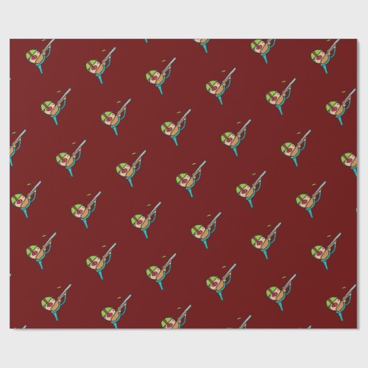 Lehm-Tauben-Schießen Geschenkpapier (Flach)