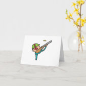 Lehm-Tauben-Schießen Karte (Gelbe Blume)