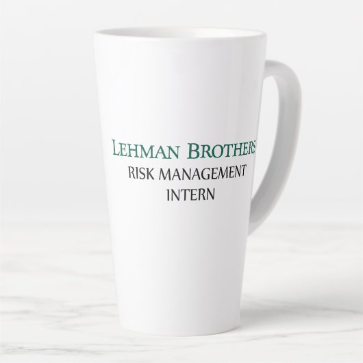 Lehman Brothers Risk Management Intern Tasse (Rechte Ecke)