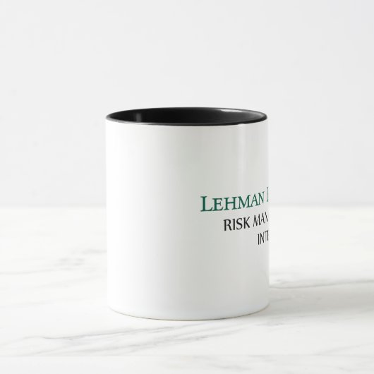 Lehman Brothers Risk Management Intern Tasse (Zentrum)