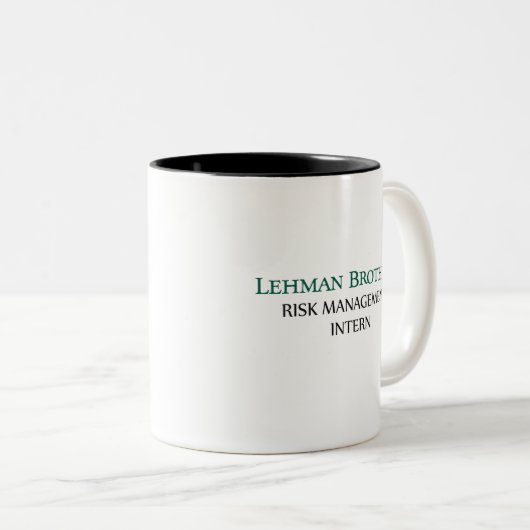 Lehman Brothers Risk Management Intern Tasse (VorderseiteRechts)