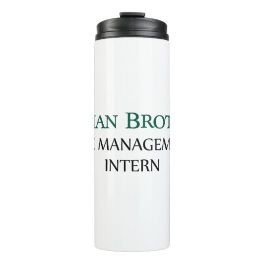 Lehman Brothers Risk Management Intern Thermosbecher (Vorderseite)