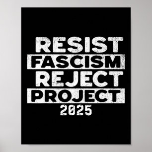 Lehne Faschismus ab, weise Projekt 2025 zurück Poster