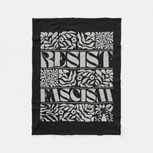 Lehne Faschismus Boho Floral Subtil Anti Trump Soz Fleecedecke