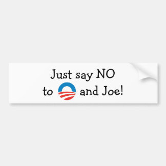 Lehnen Sie einfach O und Joe ab! NOBAMA Autoaufkleber