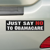 Lehnen Sie einfach Obamacare ab Autoaufkleber (Auf Auto)