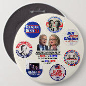 Lehnen Sie Jeb u. Hillary im Jahre 2016 ab Button (Vorne & Hinten)