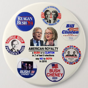 Lehnen Sie Jeb u. Hillary im Jahre 2016 ab Button