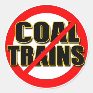 Lehnen Sie Kohlen-Züge im pazifischen Nanowatt ab Runder Aufkleber