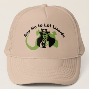 Lehnen Sie Los-Eidechsen-beige Fernlastfahrer-Hut Truckerkappe