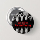 Lehnen Sie Tierprüfung 2 1/4" Knopf-Button ab Button (Vorne & Hinten)