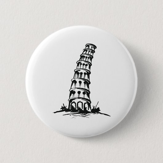 Lehnender Turm von Pisa Button (Vorderseite)