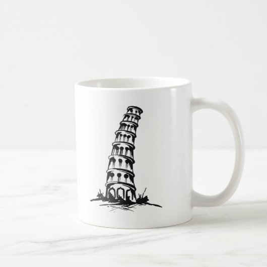 Lehnender Turm von Pisa Kaffeetasse (Rechts)