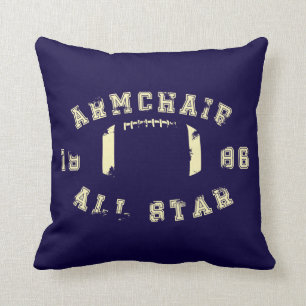 Lehnsessel-All-Star- Fußball-Blau Kissen