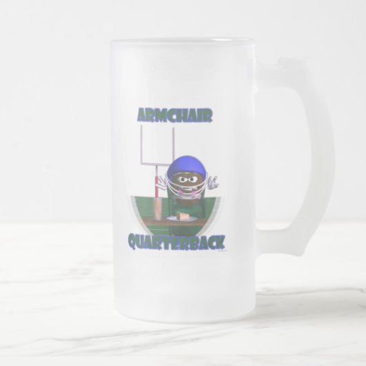 Lehnsessel-Quarterback-Tasse Mattglas Bierglas (Rechts)