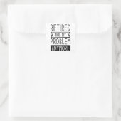 Lehnt nicht mein Problem noch einmal Quadratischer Aufkleber (Tasche)