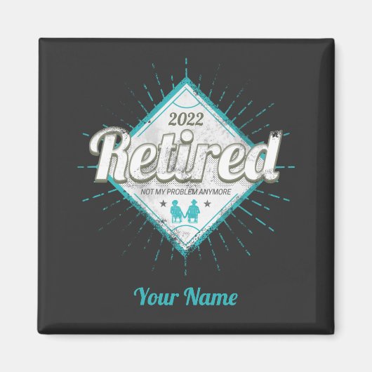 Lehnt nicht mein Problem noch Vintager Rentner Magnet (Vorne)