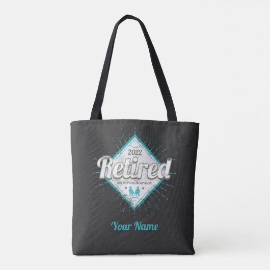 Lehnt nicht mein Problem noch Vintager Rentner Tasche (Rückseite)