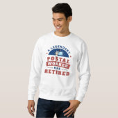 Lehnte Post Office Worker Moderne Typografie Sweatshirt (Vorne ganz)