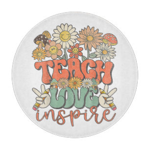 lehr Liebe inspirieren retro zurück zur Schule Schneidebrett
