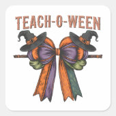 Lehr-O-Ween Quadratischer Aufkleber (Vorderseite)