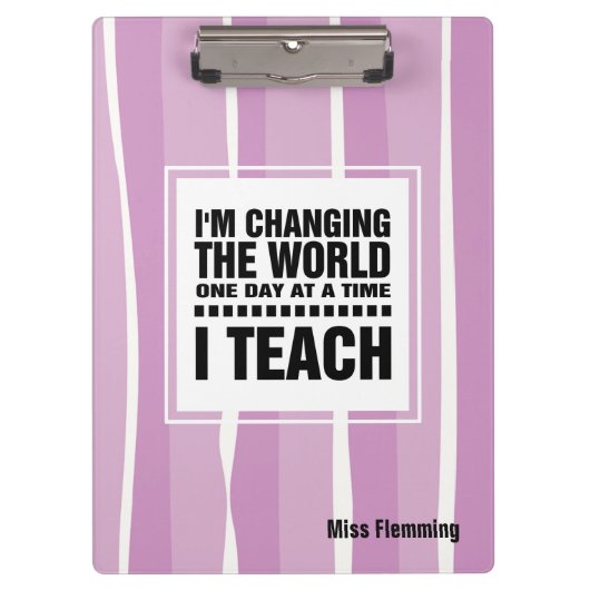 Lehrangebot | INDIVIDUELLE NAME Klemmbrett (Vorderseite)