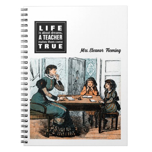 Lehrangebot | Vintages Kunstgeschenk Notizblock (Vorderseite)