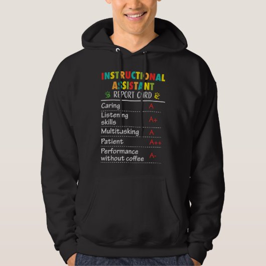 Lehrassistent Lustiger Bericht Würdigung  Hoodie (Vorderseite)