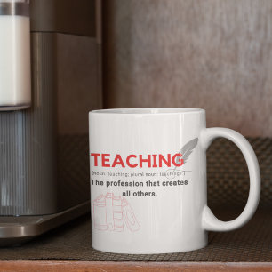 Lehrberuf in Rot, der alle anderen schafft Kaffeetasse