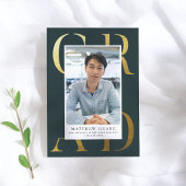 Lehrbuch | Gold Typografy Abschluss Ankündigung