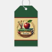 Lehrbücher Apfel geben Namen Geschenkanhänger (Vorderseite)