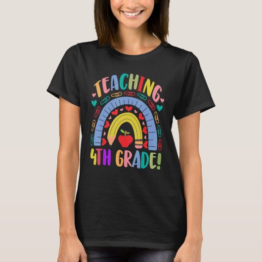 Lehre 4. Klasse Schule Regenbogen Acedamic T-Shirt (Vorderseite)