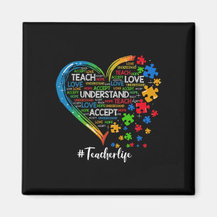 Lehre Akzeptanz Liebe Lehrer Herzautismus Magnet