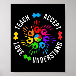 Lehre Akzeptanz Liebe versteht weibliche Lehrerin Poster