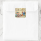 Lehre Aristoteles Quadratischer Aufkleber (Tasche)