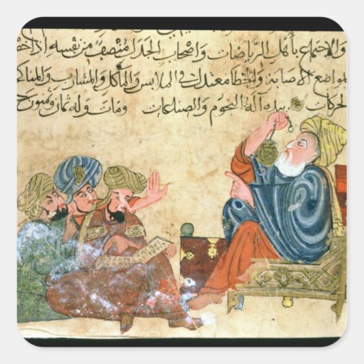 Lehre Aristoteles Quadratischer Aufkleber (Vorderseite)